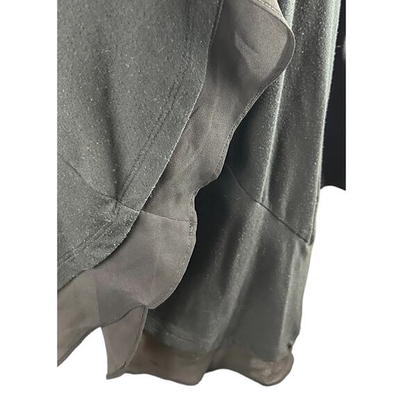 Logo Lounge Black Asymmetric Hemline Tunic Chiffon Ruffle Bottom Size XL - Picture 5 of 6